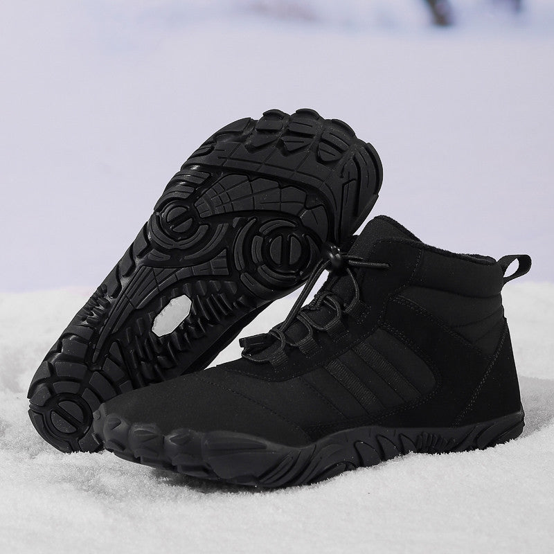 High-Top Snow Boots Non-Slip Warm Velvet Lined Hiking And Skiing Shoes