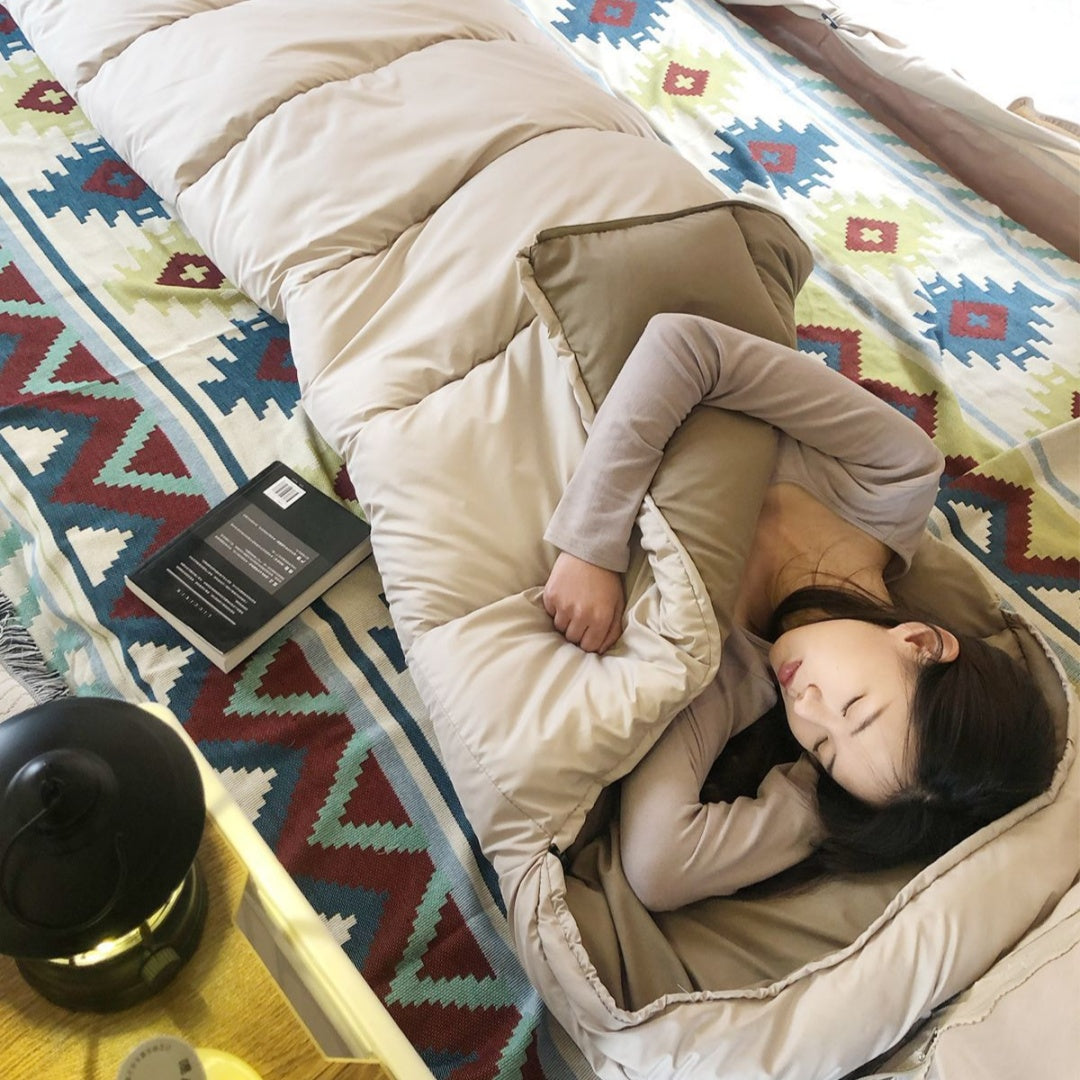Thickened Waterproof Cotton Sleeping Bag for Outdoor Camping Four Seasons