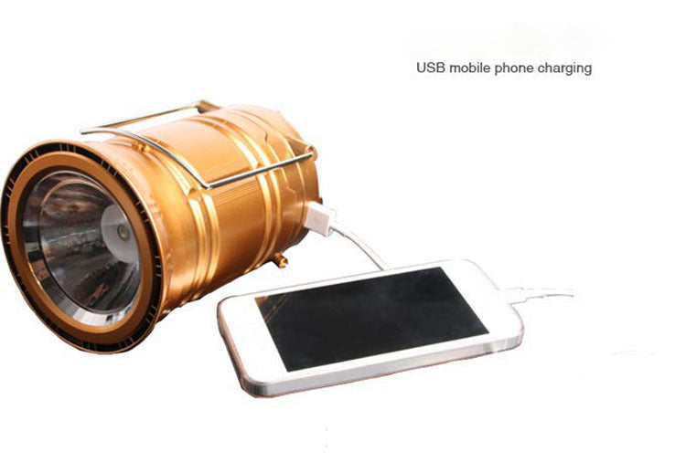 Solar Charging Multifunctional Telescopic Camping Lantern for Outdoor Use