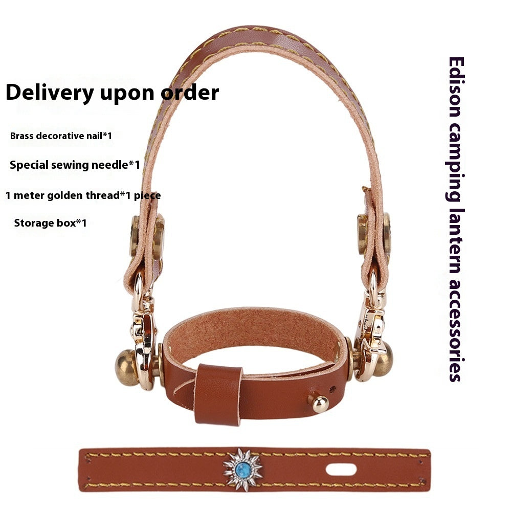 Camping Lantern Set with Leather Hanging Rope for Beibang Edison