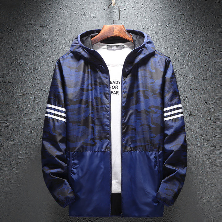 Men's Hooded Thin Camouflage Thin  Jacket