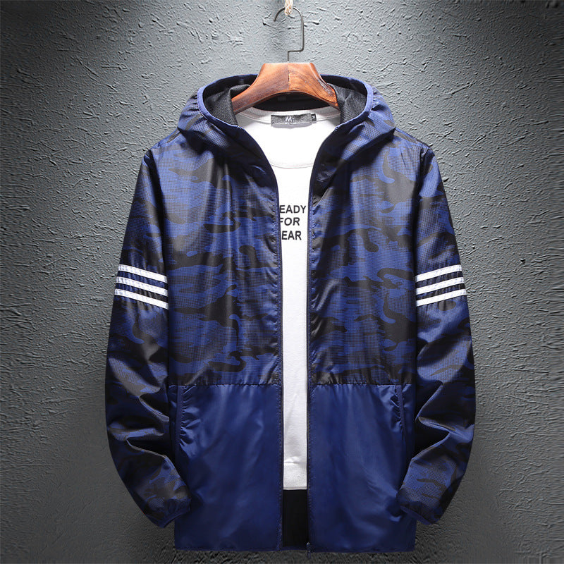 Men's Hooded Thin Camouflage Thin  Jacket