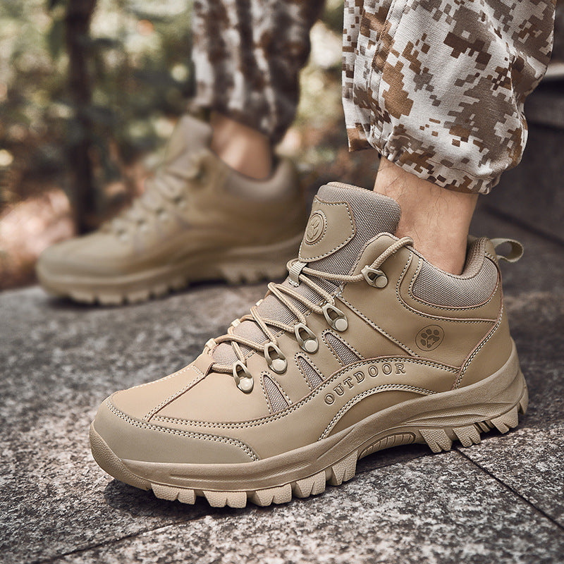 Fashionable Non-Slip Military-Style Hiking Shoes For Outdoor Use