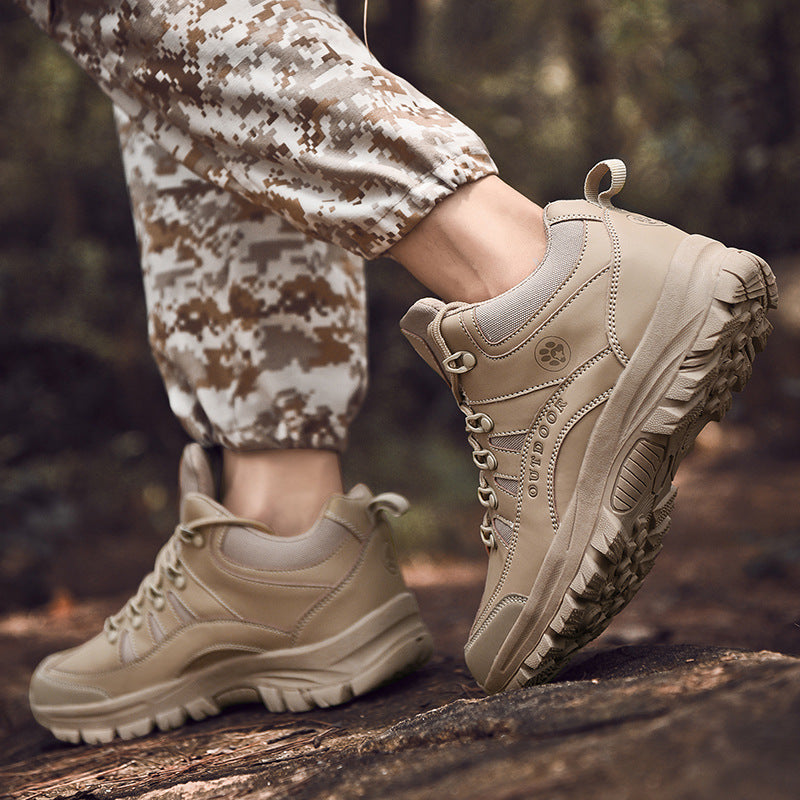 Fashionable Non-Slip Military-Style Hiking Shoes For Outdoor Use