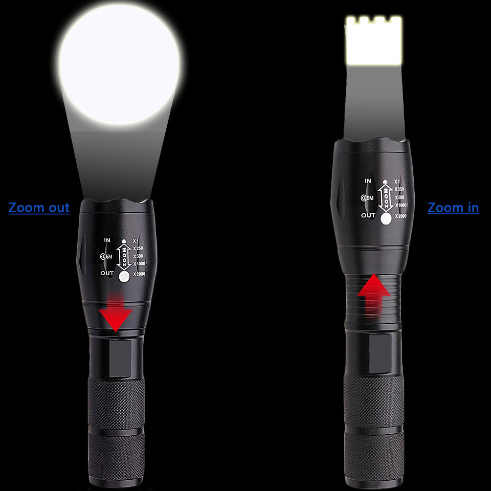Super Bright Rechargeable Waterproof Tactical Flashlight for Camping