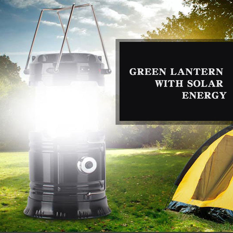 Solar Charging Multifunctional Telescopic Camping Lantern for Outdoor Use