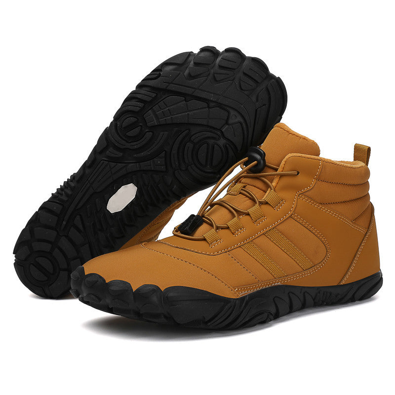 High-Top Snow Boots Non-Slip Warm Velvet Lined Hiking And Skiing Shoes