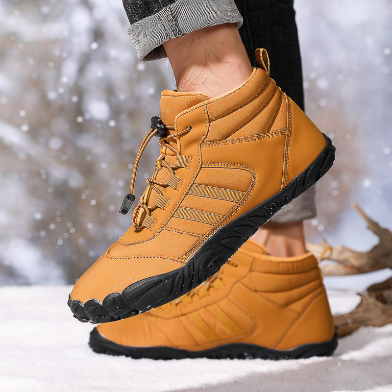 High-Top Snow Boots Non-Slip Warm Velvet Lined Hiking And Skiing Shoes