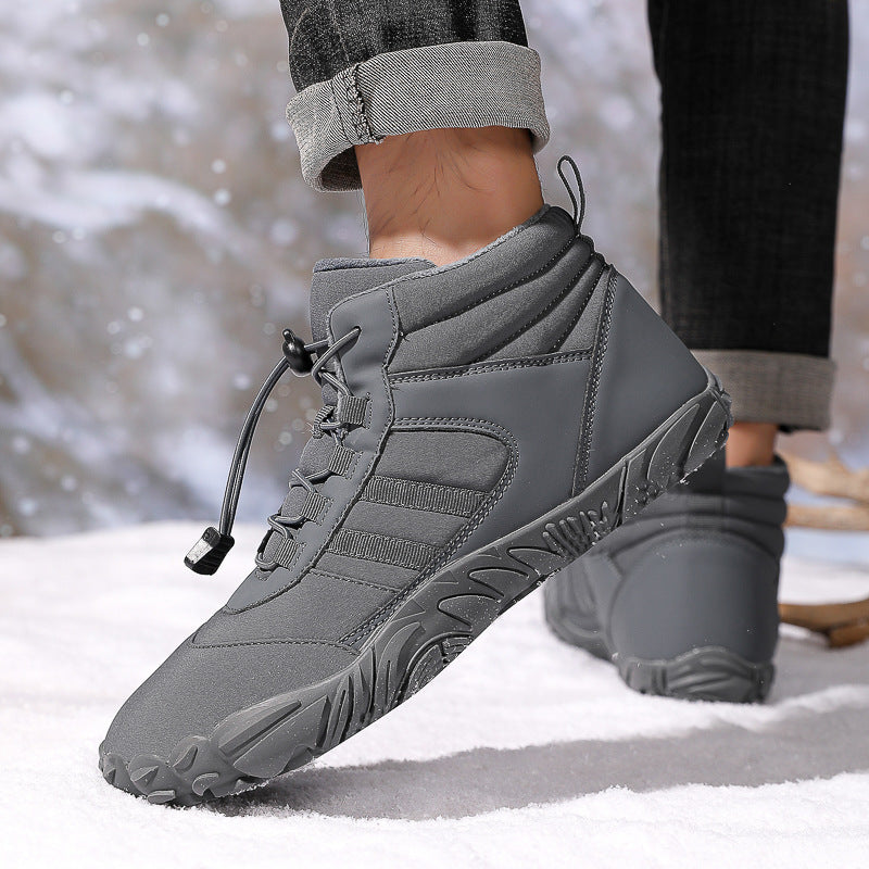 High-Top Snow Boots Non-Slip Warm Velvet Lined Hiking And Skiing Shoes