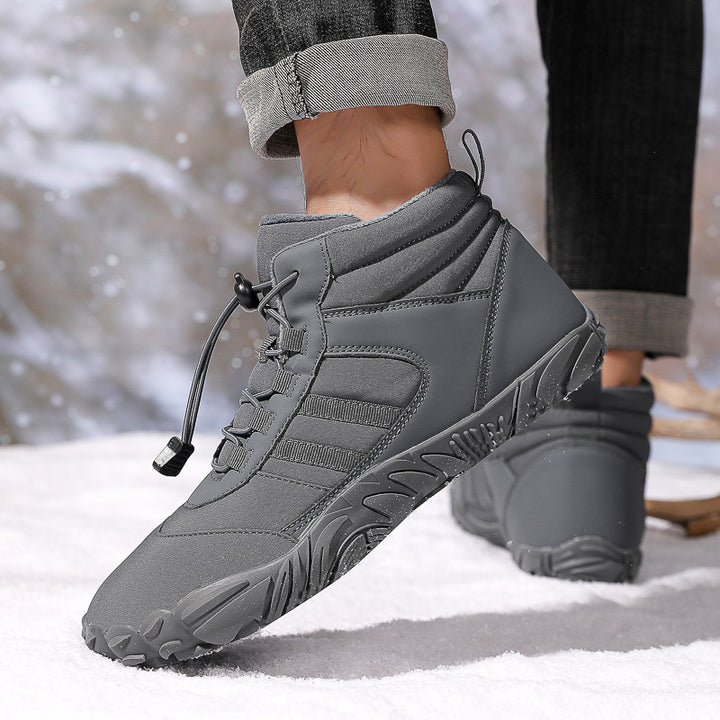High-Top Snow Boots Non-Slip Warm Velvet Lined Hiking And Skiing Shoes