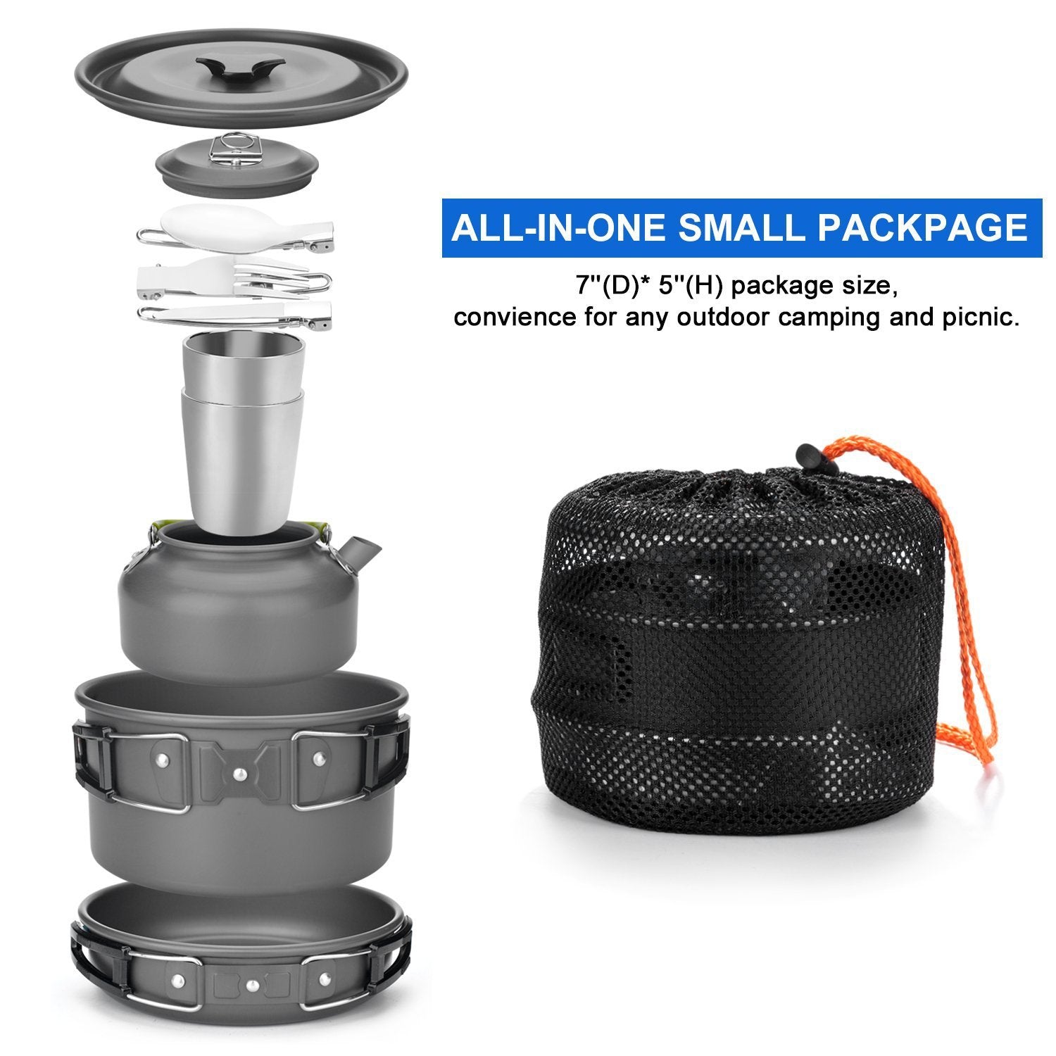 Outdoor Camping Cookware Travel Tableware and Utensils Set