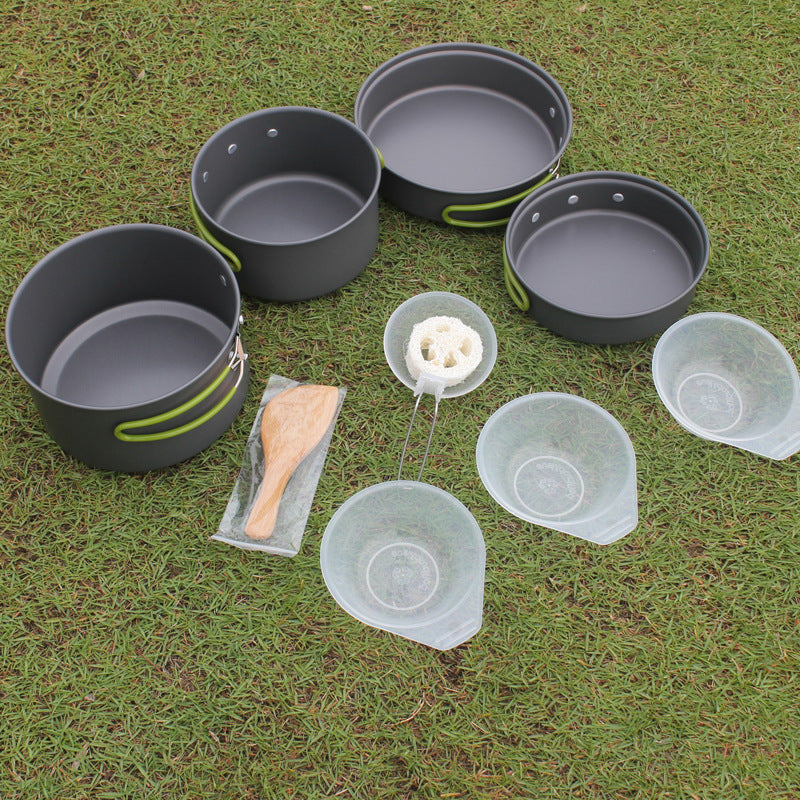 Outdoor Portable Non-Stick Camping Cookware Set for 2–3 Persons