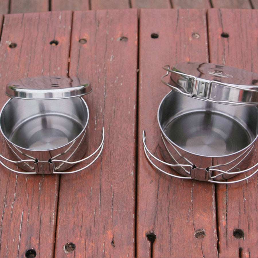 Outdoor Stainless Steel Portable Camping Cookware Set
