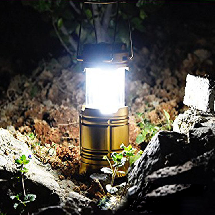Solar Charging Multifunctional Telescopic Camping Lantern for Outdoor Use
