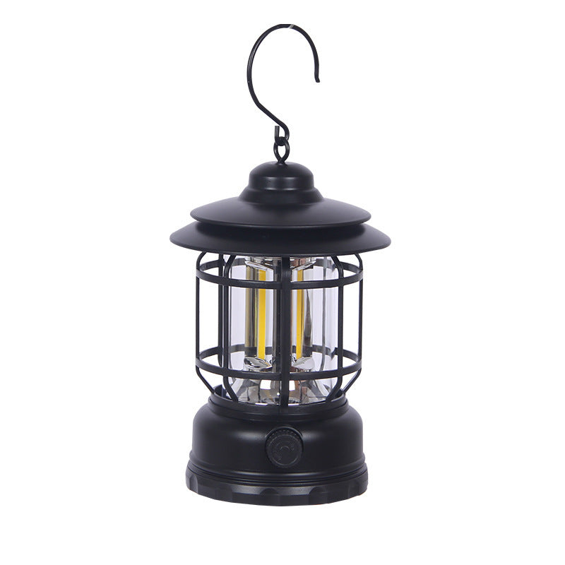 Retro Outdoor Revolving Camping Lantern Rechargeable Portable Lamp