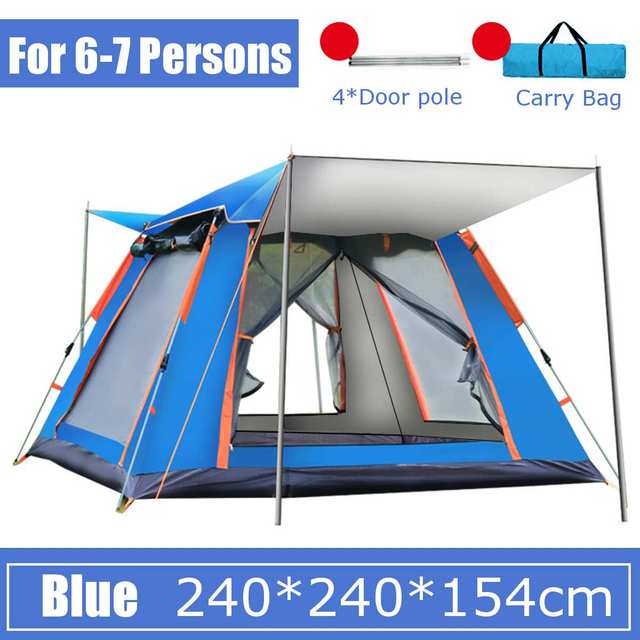 Outdoor Full Automatic Rainproof Multi-Person Camping Tent
