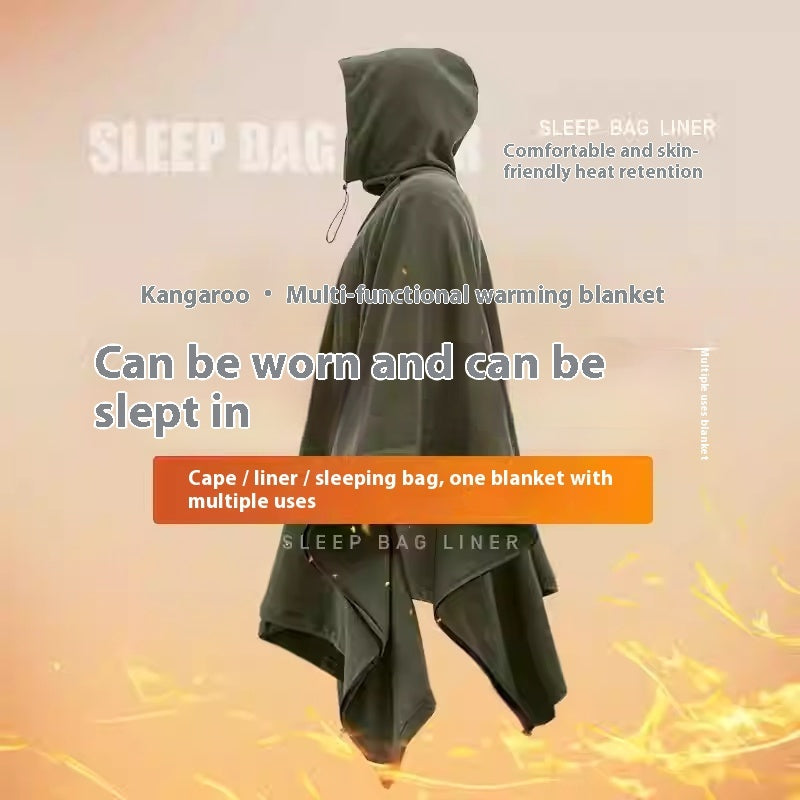 Multifunctional Wearable Thermal Blanket and Cold-Proof Camping Sleeping Bag