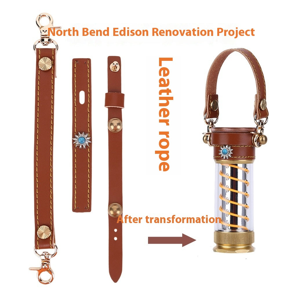 Camping Lantern Set with Leather Hanging Rope for Beibang Edison