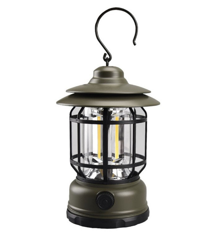 Retro Outdoor Revolving Camping Lantern Rechargeable Portable Lamp
