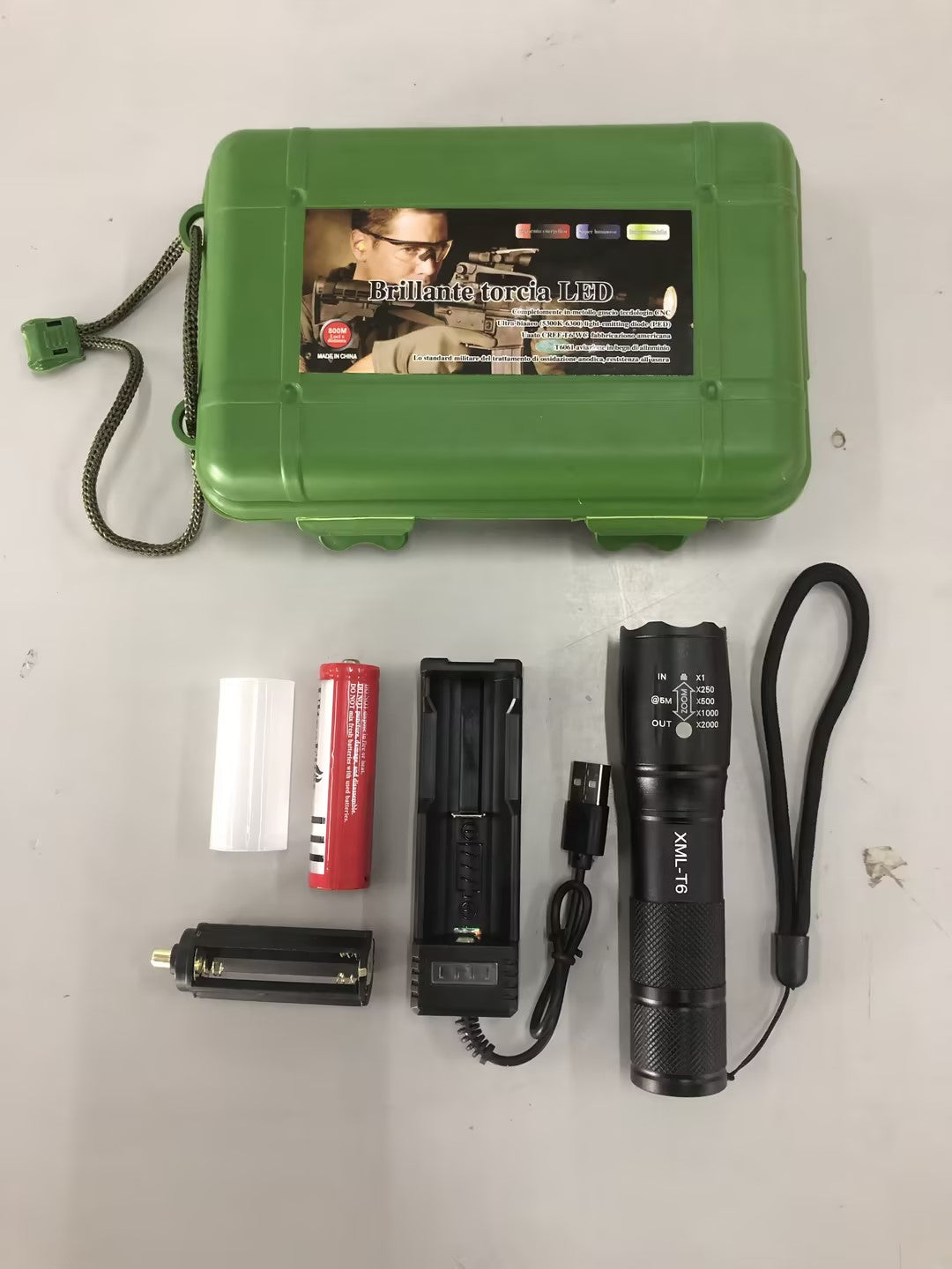 Super Bright Rechargeable Waterproof Tactical Flashlight for Camping