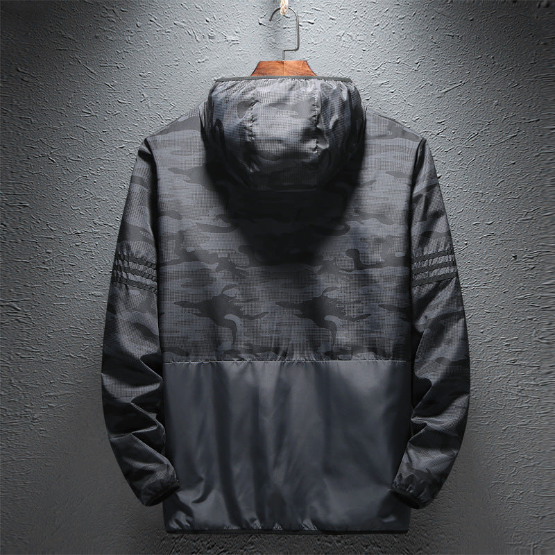 Men's Hooded Thin Camouflage Thin  Jacket