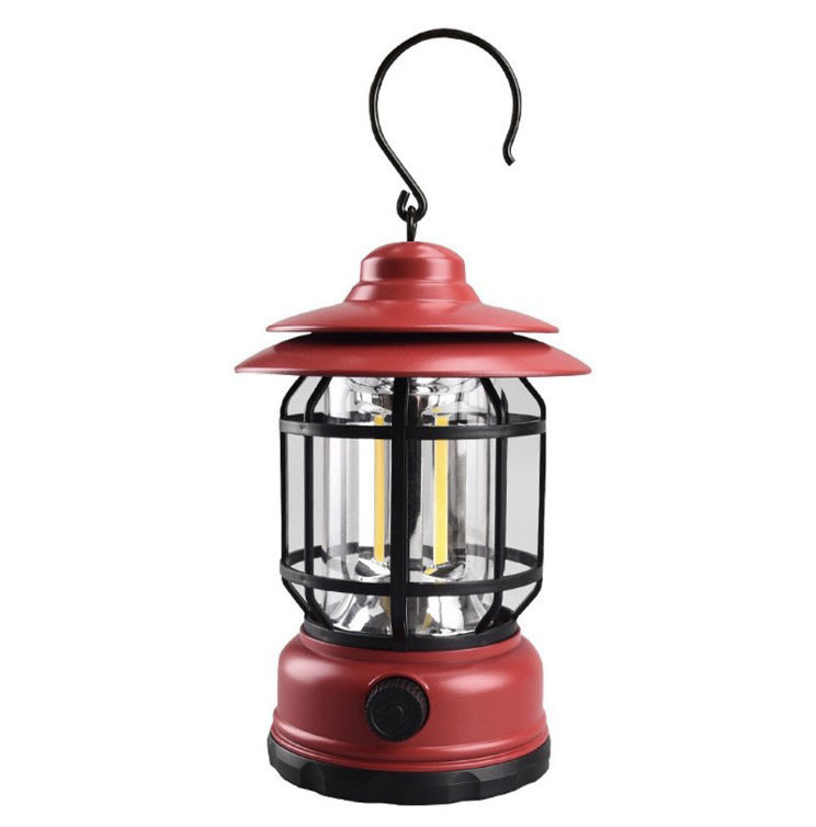 Vintage Rechargeable Outdoor Lantern for Camping and Tent Use
