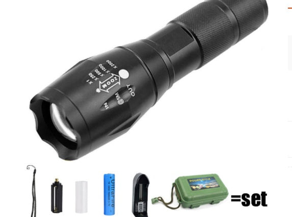 Super Bright Rechargeable Waterproof Tactical Flashlight for Camping