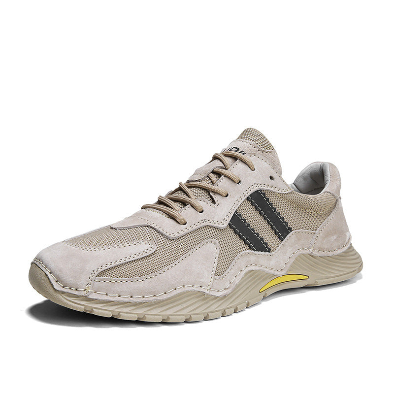 New Men's Low-top Lace-up Hiking Boots Fashion Platform Shoes