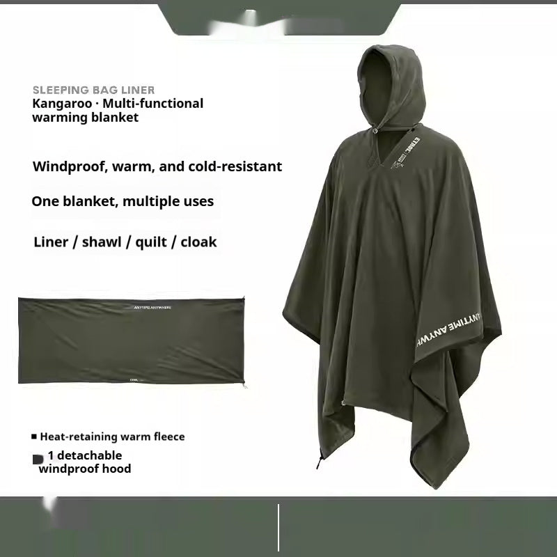 Multifunctional Wearable Thermal Blanket and Cold-Proof Camping Sleeping Bag