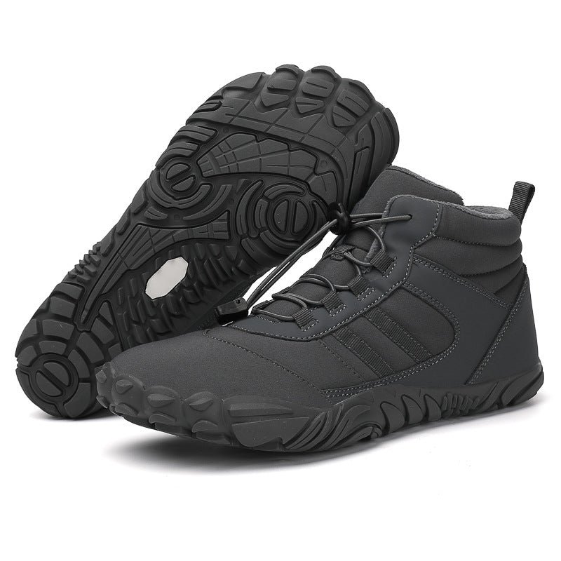 High-Top Snow Boots Non-Slip Warm Velvet Lined Hiking And Skiing Shoes