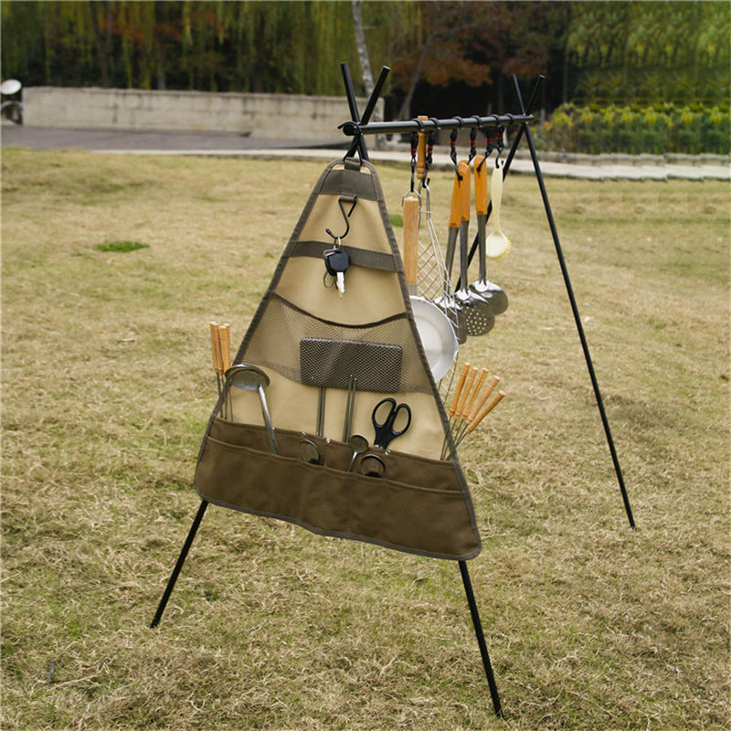 Outdoor Camping Foldable Tableware Set with Spatula and Spoon
